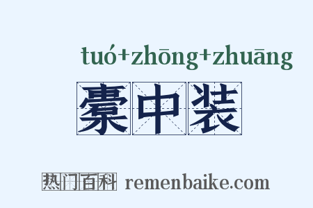 橐中装是什么意思的图片